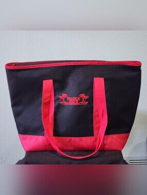 Trader Joe's | Large Reusable Grocery Cololer Bag | Black & Red